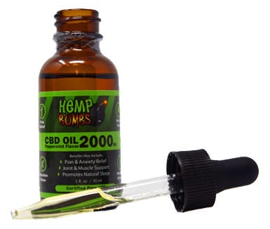 CBD Oil bottle with dropper