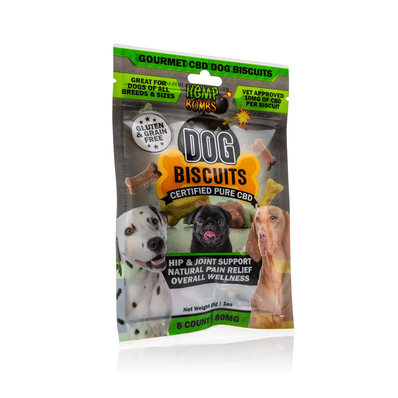 CBD Dog Biscuits (8Count) Hemp Bombs CBD