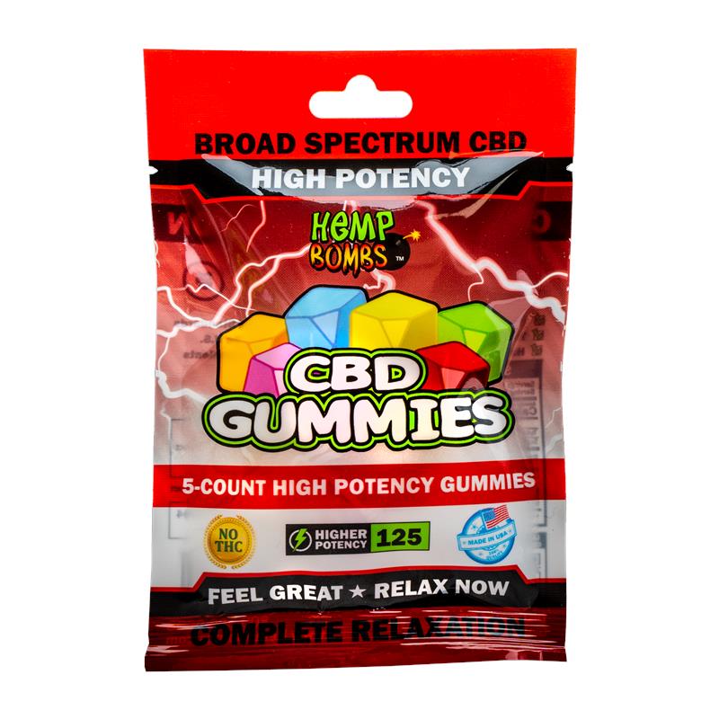 5-Count High-Potency CBD Gummies | Hemp Bombs