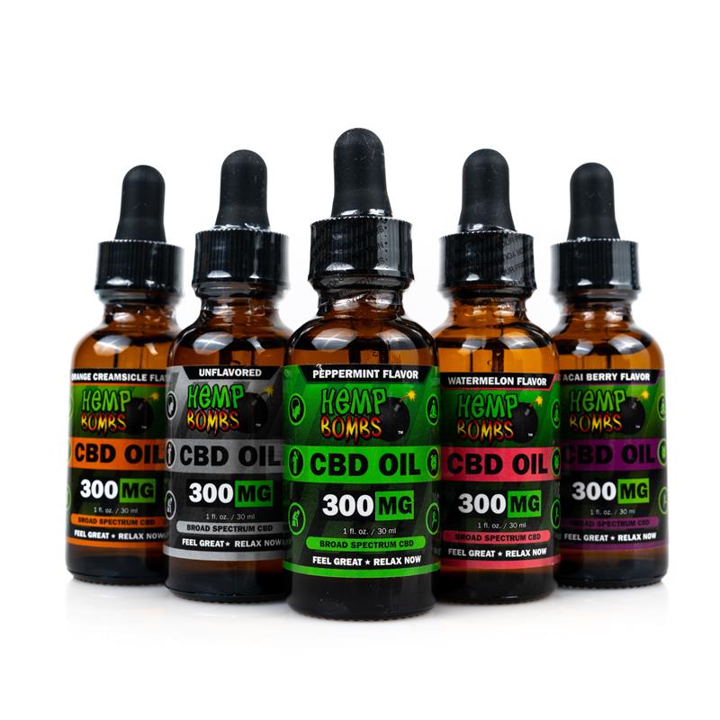 Hemp Bombs CBD Oils 300mg all flavors