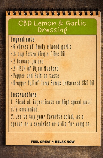 CBD Lemon & Garlic Dressing Recipe