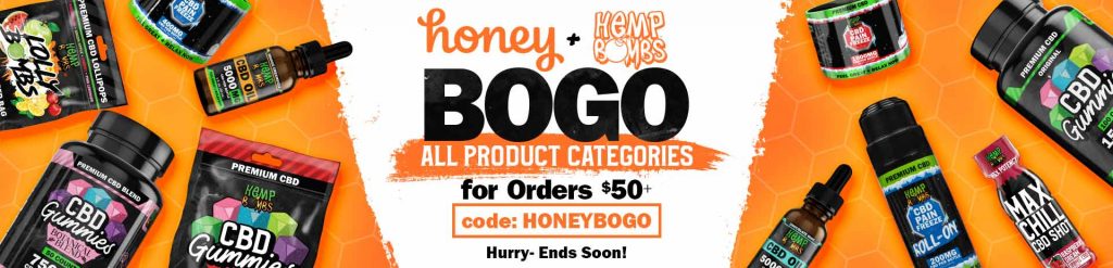 honey hemp bombs banner